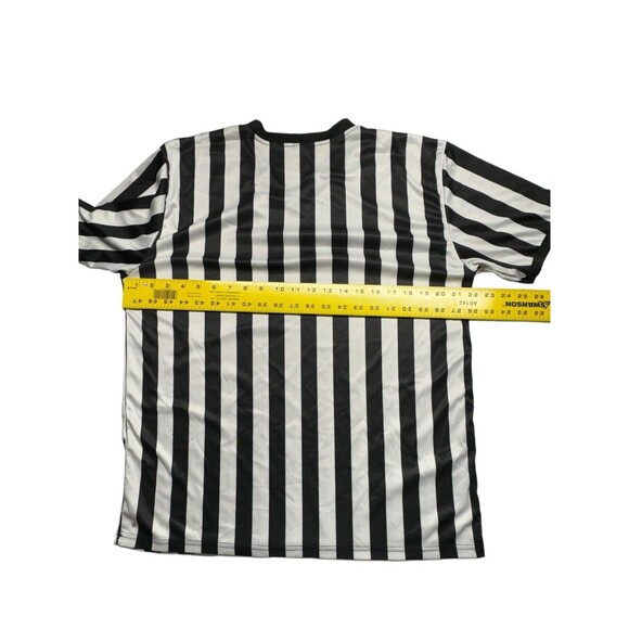Referee‎ Shirt Unisex Large  Black & White Striped - Picture 6 of 9